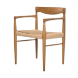 Chair by Henry W. Klein Bramin Oak with a new paper cord