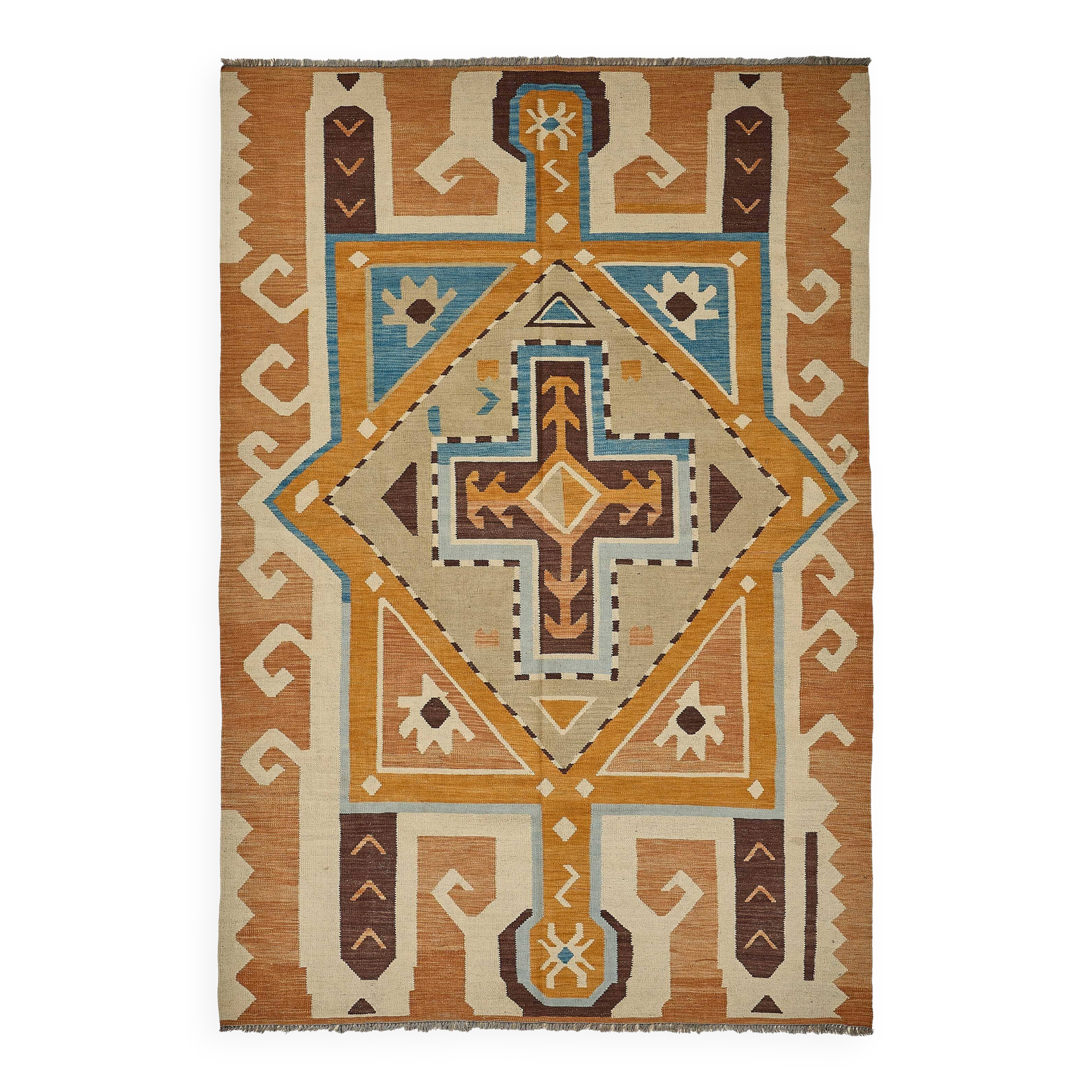 Contemporary Tribal Decorative Kilim 191 cm x 280 cm