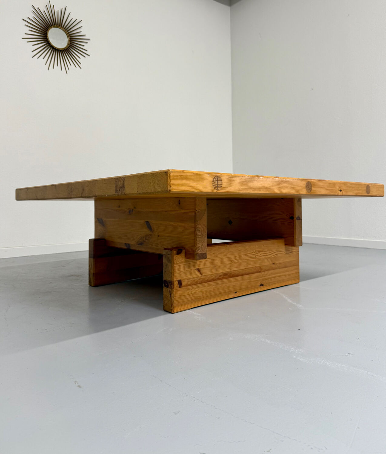 Pine coffee table "Kvadrat" design Wilhelmsson Andersson and Söner
