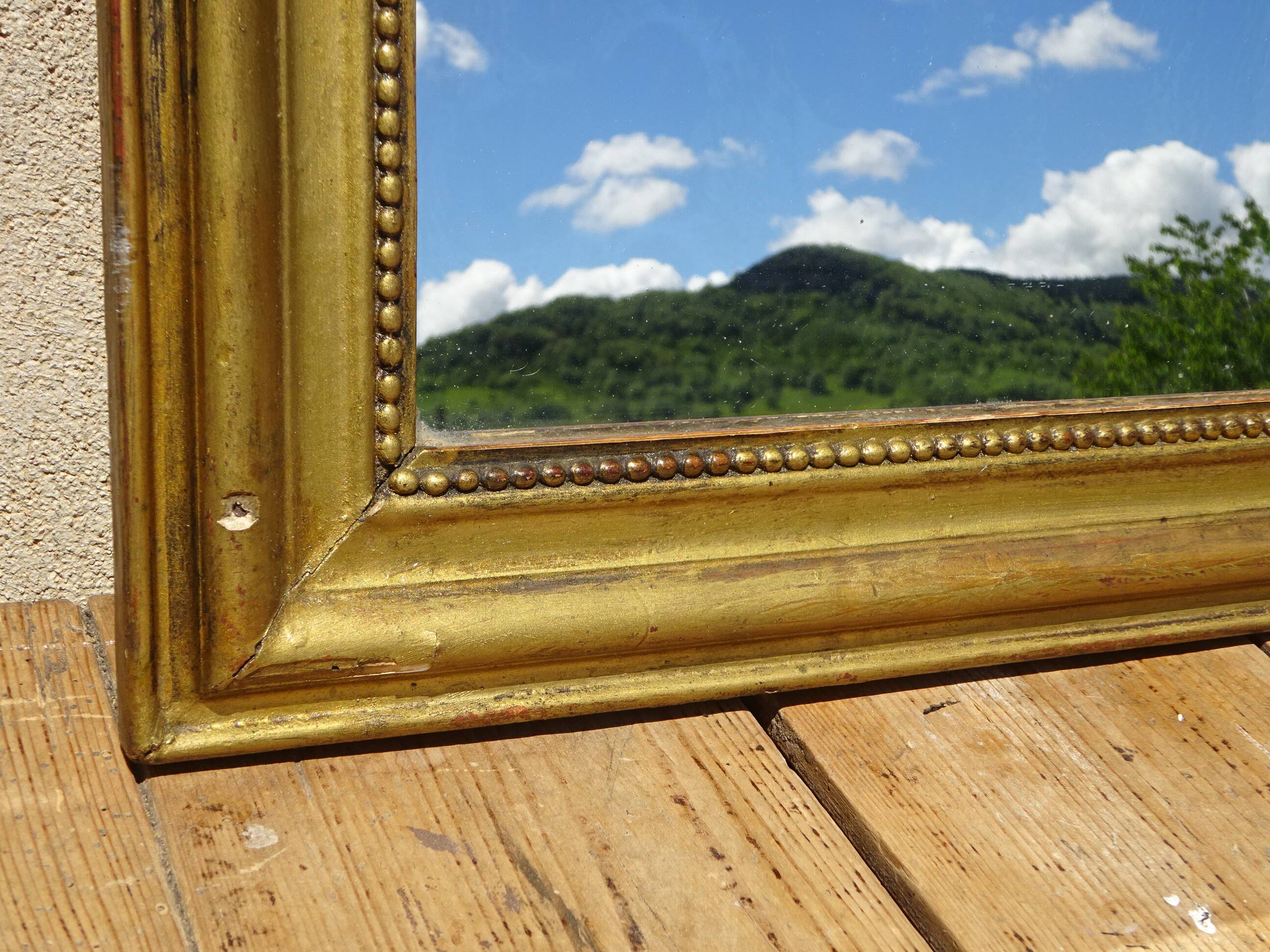 Very old Louis Philippe mirror 45/54 cm