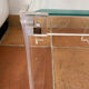 Coffee table, side table in plexiglass with a glass top.