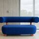 Two-seater sofa Moroso Pipe Blue