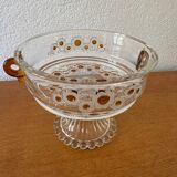 Coupe sur pied verre cristallin années 60