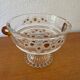 60s crystal glass footed bowl