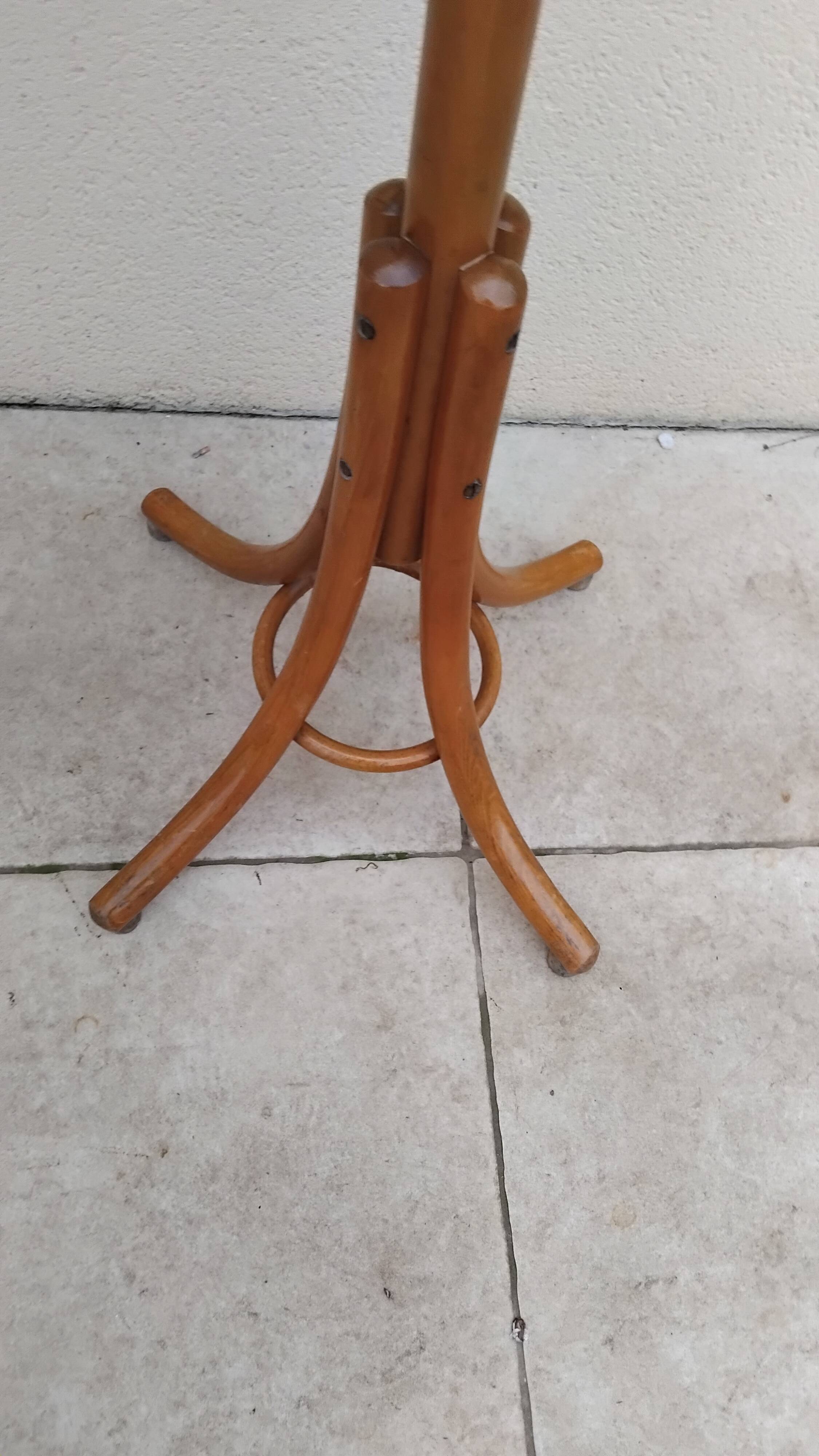 Antique parrot coat rack signed THONET
