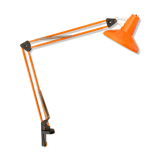 Lampe d'architecte orange années 50