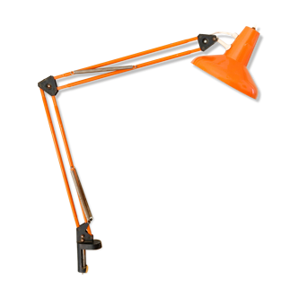 Orange architect's lamp from the 50s