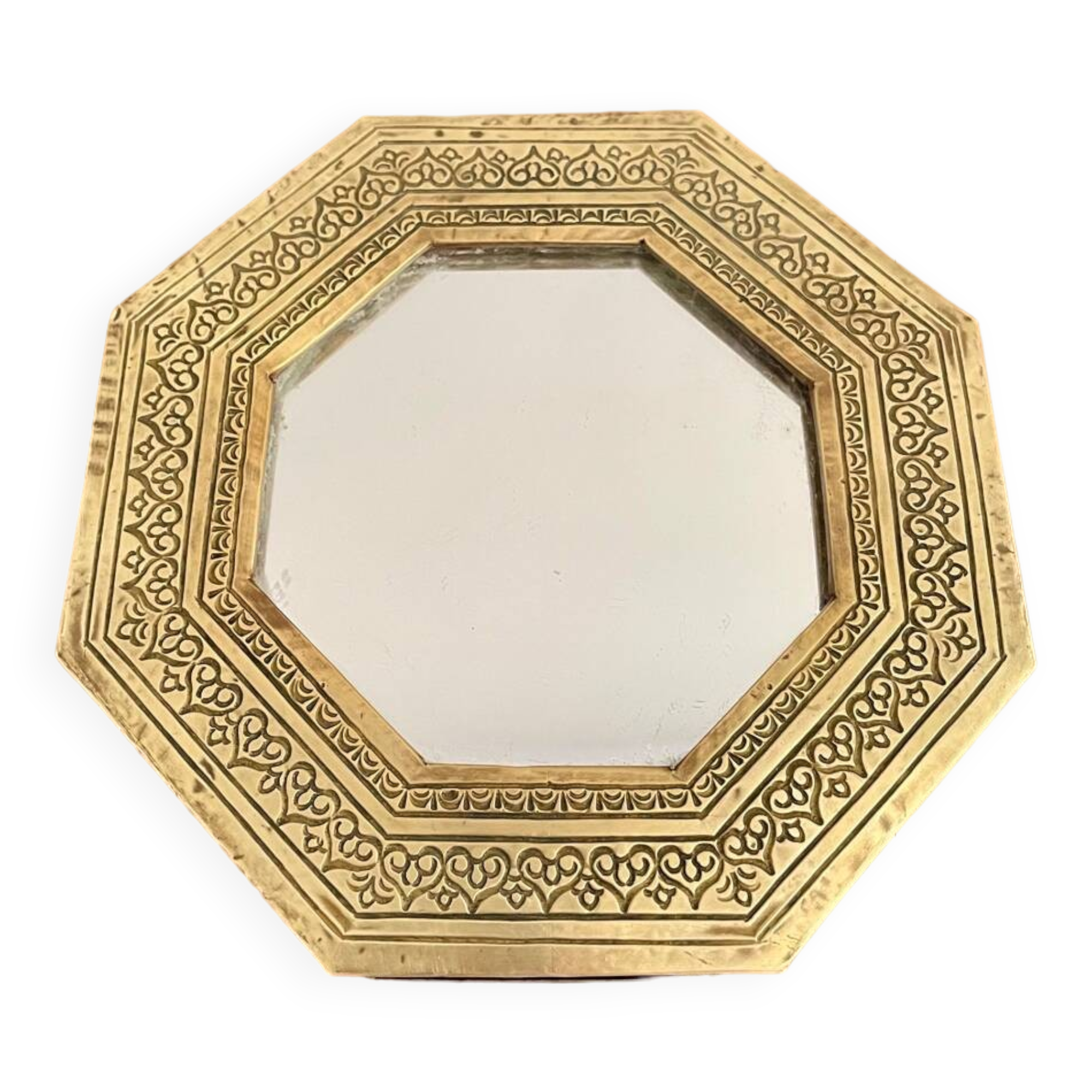 Golden oriental mirror