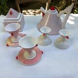 Full coffee service red and white first edition, Matteo Thun memphis 1981