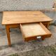 Solid oak farm table with 1 drawer