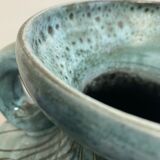 Vintage handle vase blue jeans Austruy Despinasse