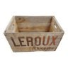 Wooden advertising transport box for Leroux chicory