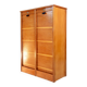 Double curtain file cabinet, 1950s, light oak