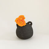 Vase "Bouboulita" en grès noir
