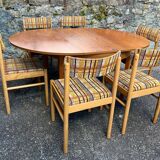Table + 6 chaises baumann vintage 1970