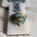 Benedictine Cross in Onyx and cloisonné enamel