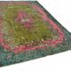 Overdyed Wool Vintage Handmade Carved Rug 169 cm x 288 cm