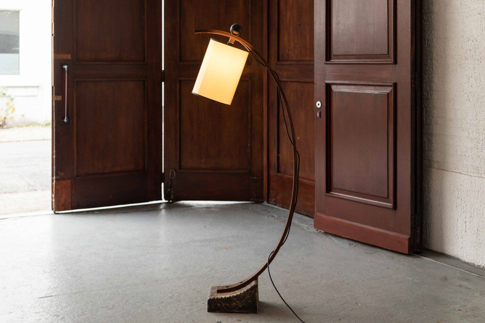 Art Deco arched floor lamp
