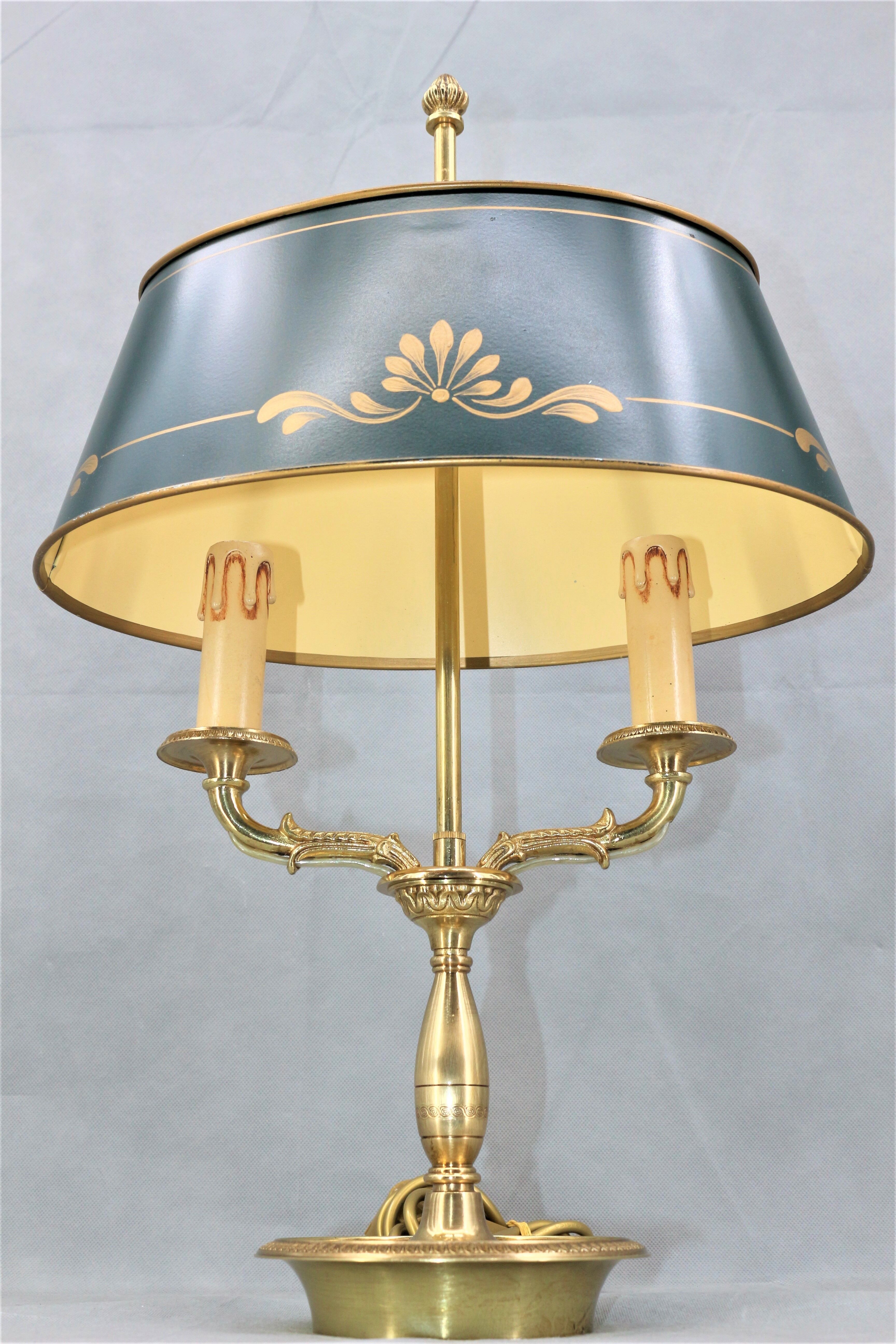 Hot water bottle lamp in solid bronze gilded empire style Lucien Gau