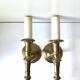 Pair of Solid Brass Antique wall lamps Sconces