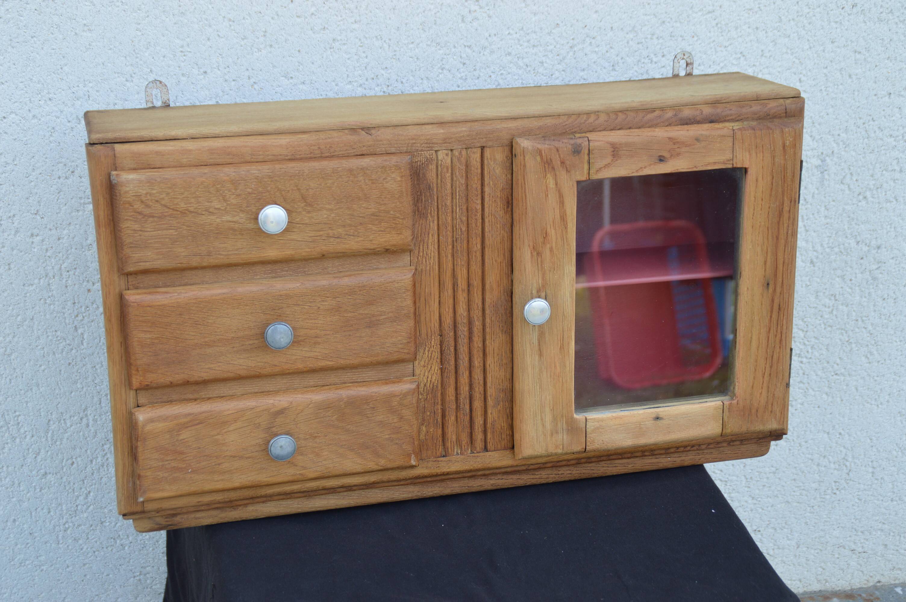 Medicine or toilet cabinet madeover wood