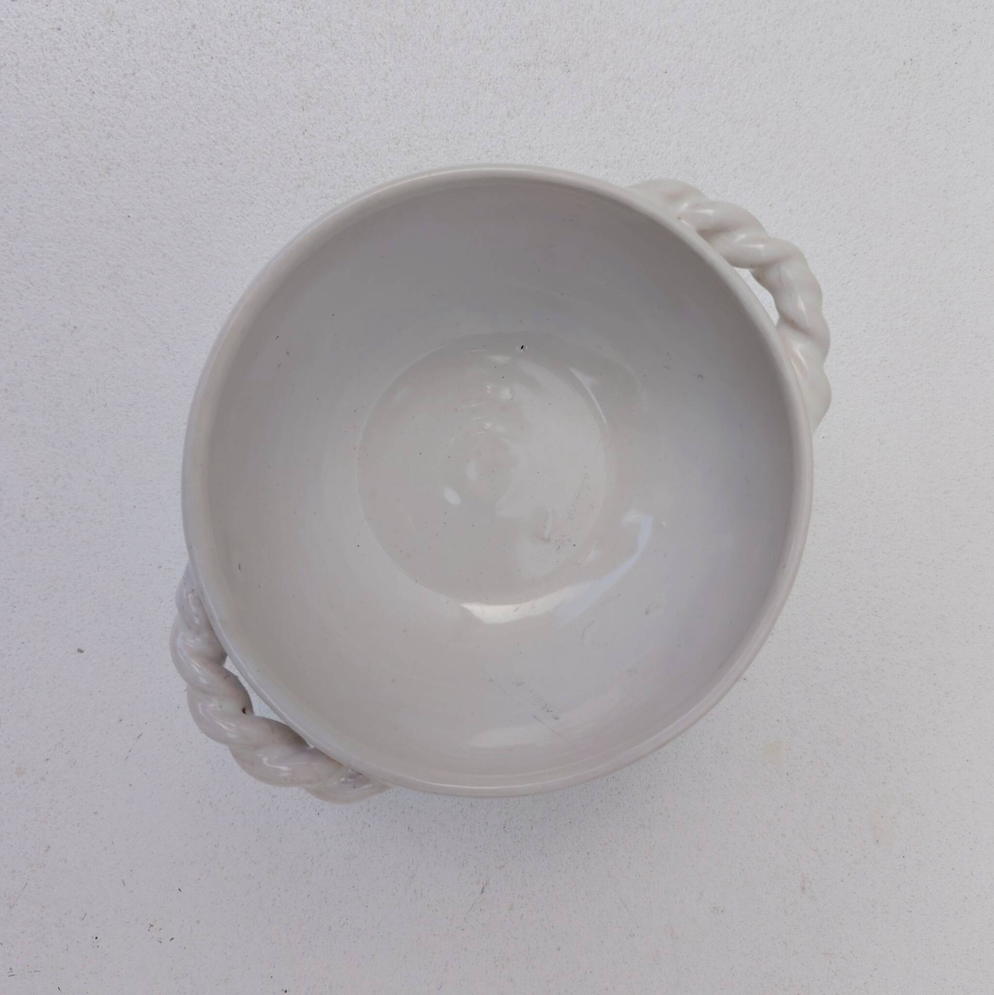 Malicorne earthenware bowl, Emile Tessier, vintage