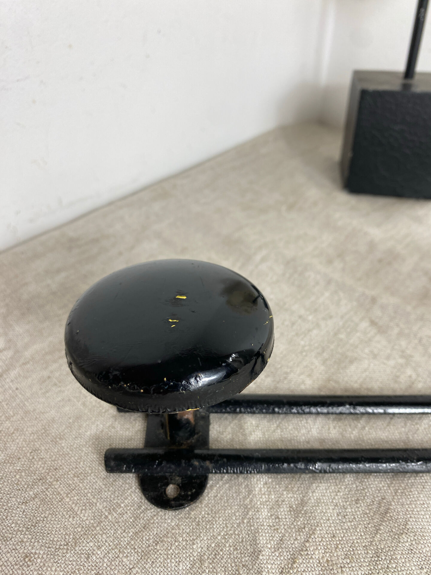 Vintage metal wall coat rack