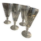5 Baccarat Armagnac model champagne flutes