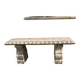 Stone garden bench