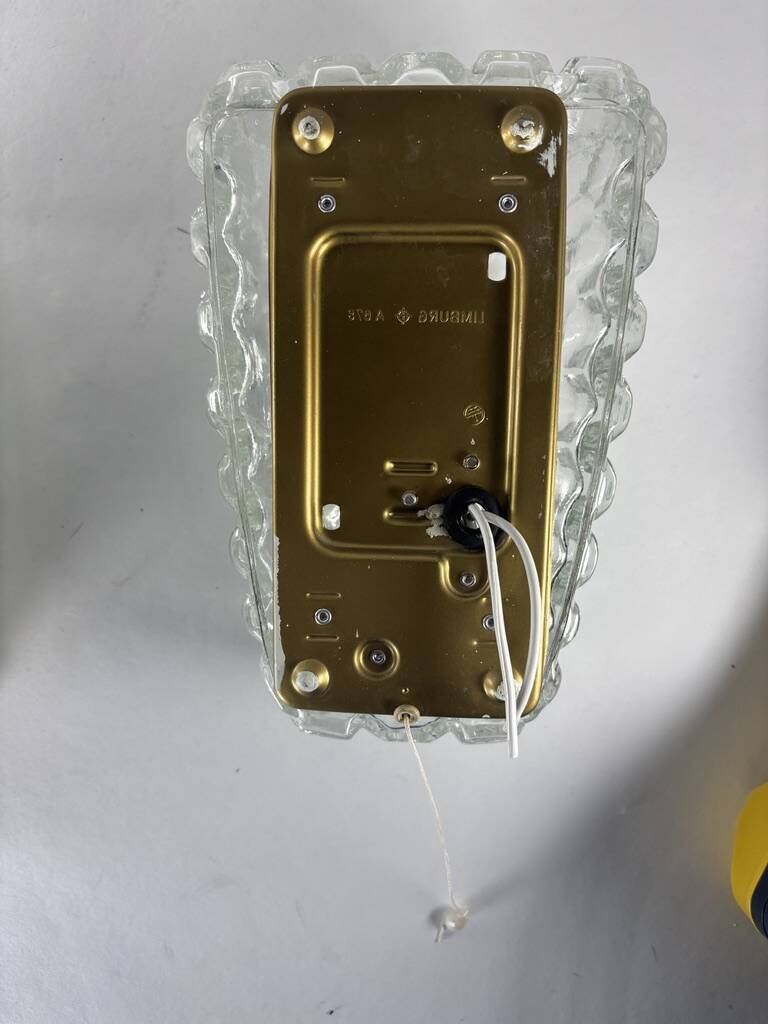 Helena Tynell Glashütte Limburg 1960 vintage Germany wall lights x2