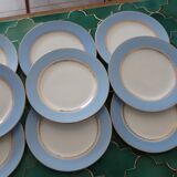 12 old Gilbert café flat plates