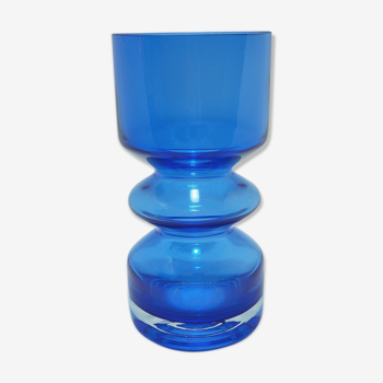 Scandinavian cobalt blue glass vase