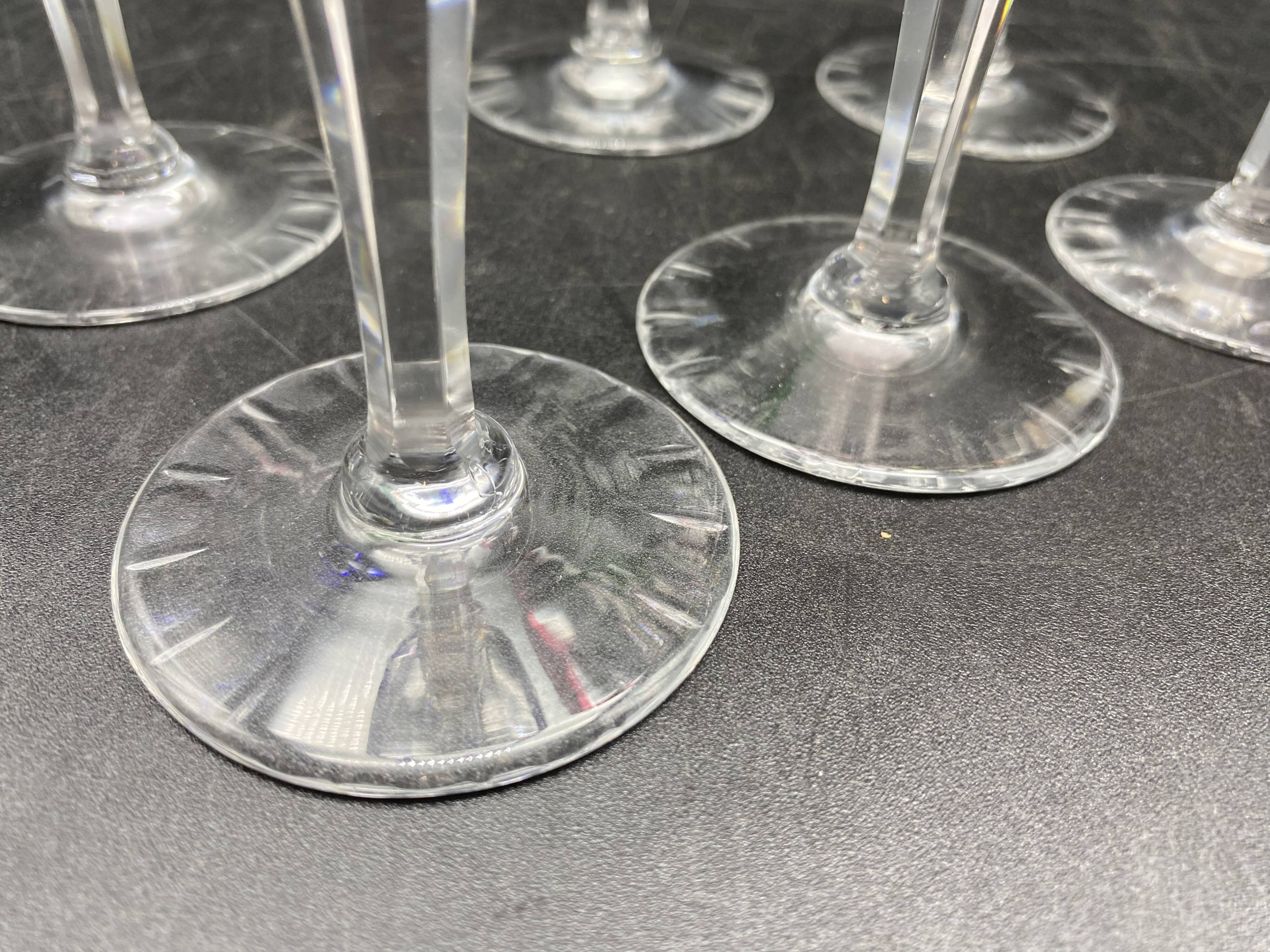 6 colored crystal port glass