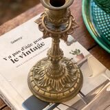 Old bronze candle holder