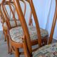 Ensemble de 6 chaises de salle à manger Thonet en bois courbé avec assise en tissu / Années 1970 Mid-Century Bistr