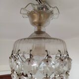 Ceiling light with crystal tassels, 20th century