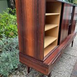 Scandinavian high rosewood sideboard by Johannes Andersen edited by Samcom