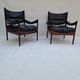 Modus armchairs in rosewood and leather by Kristian Vedel for Søren Willadsen, 2 pcs.