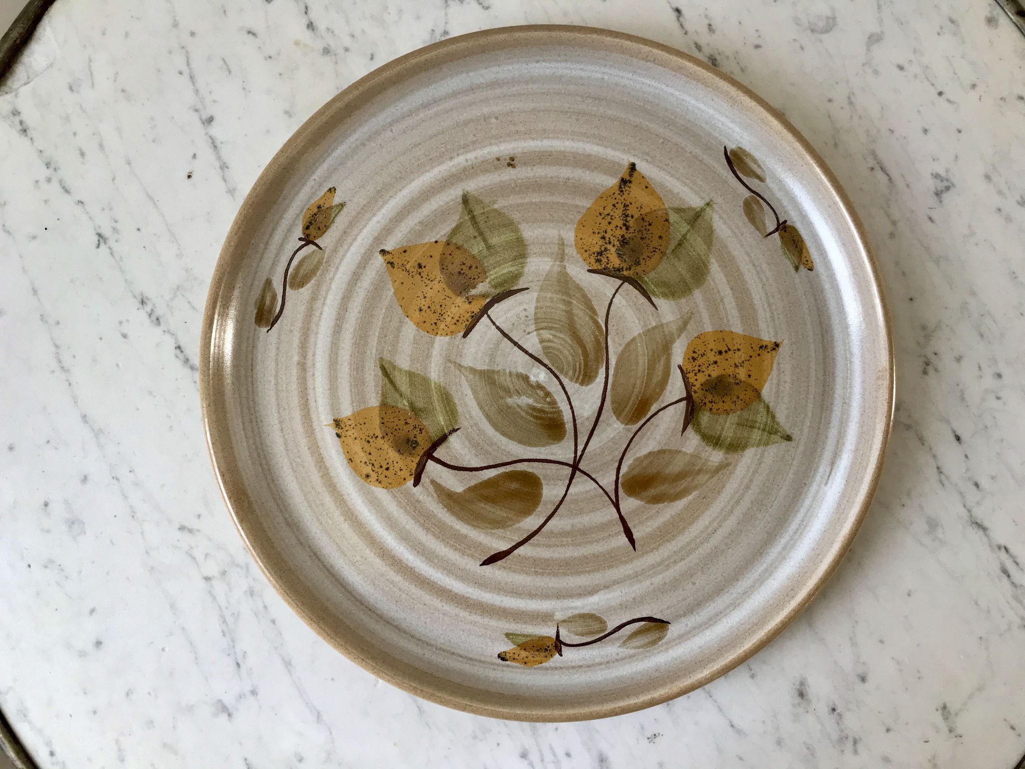 set of 4 sandstone dessert plates Niderviller Doria Ste Radegonde hand painted white years