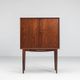 Illum Wikkelso bar cabinet in rosewood C. F. Christensen Denmark 1960