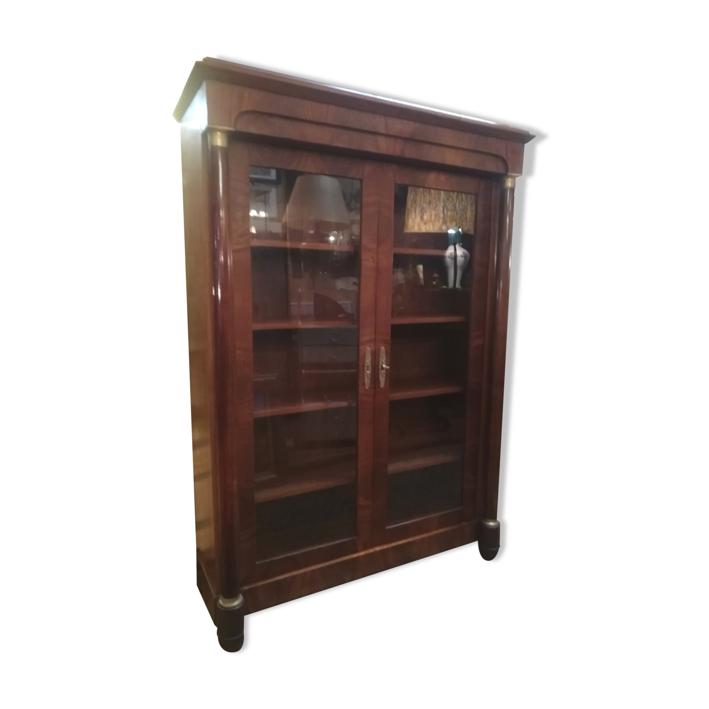 Empire style library in mahogany and bronze