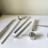Vintage Stelton Bar Set Design Arne Jacobsen 6 pcs ensemble Design danois