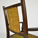 Art deco modernist armchair in dark beech