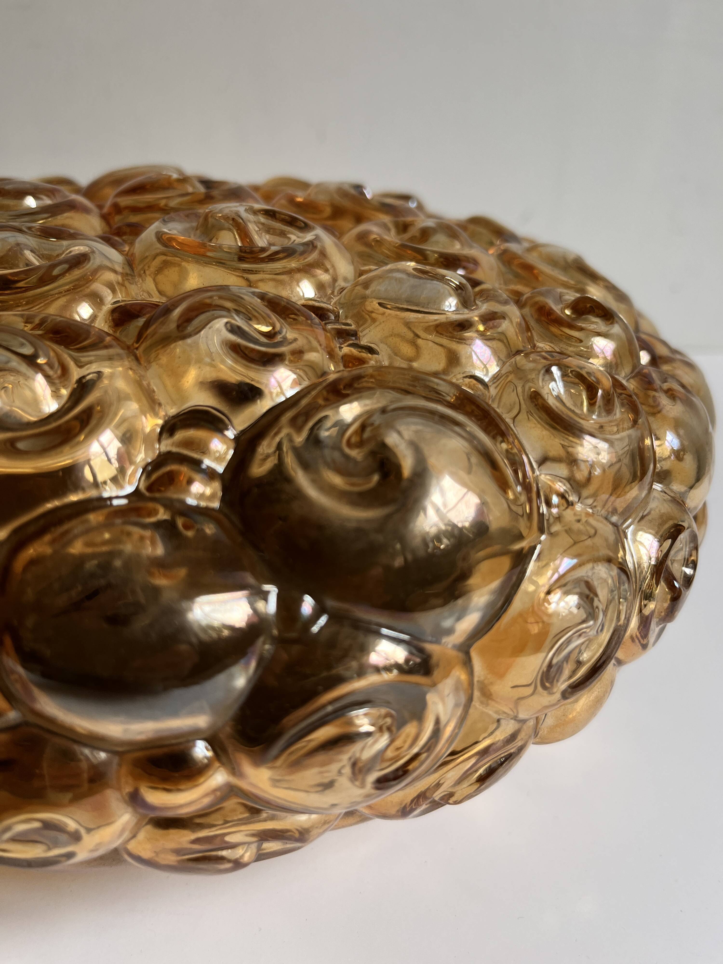 Helena Tynell golden glass wall light ceiling fixture 1970