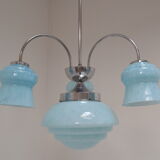 Art deco chrome chandelier 1930's