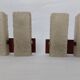 Pair of Scandinavian wall lamps, metal, teak and perspex 1960 vintage