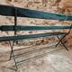 Antique folding garden bench – France – 1930s
