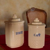 Pots à café et sucre en faïence