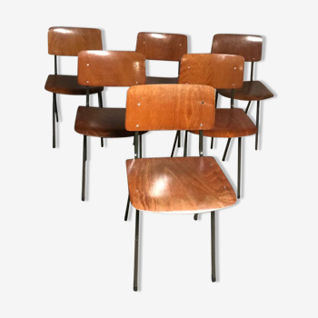 6 chaises Eromes vintage