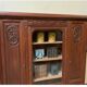 Antique Art Nouveau walnut bookcase